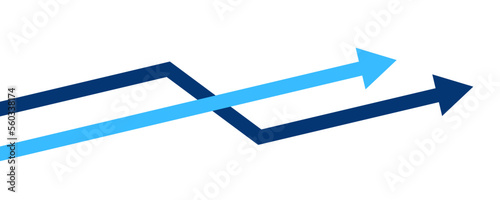 Success business financial arrow target background design template. Economy chart strategy growth concept.