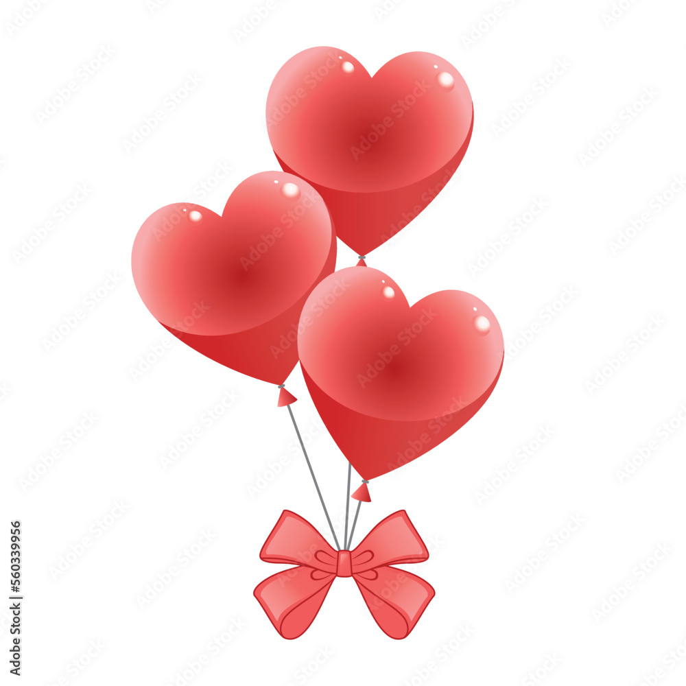 balloons happy valentine day vector