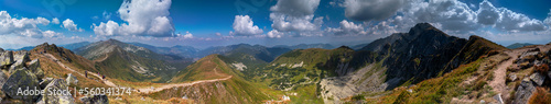 Panorama z Krúpovo sedlo,na Dumbier, , Tatry Niżne Słowacja