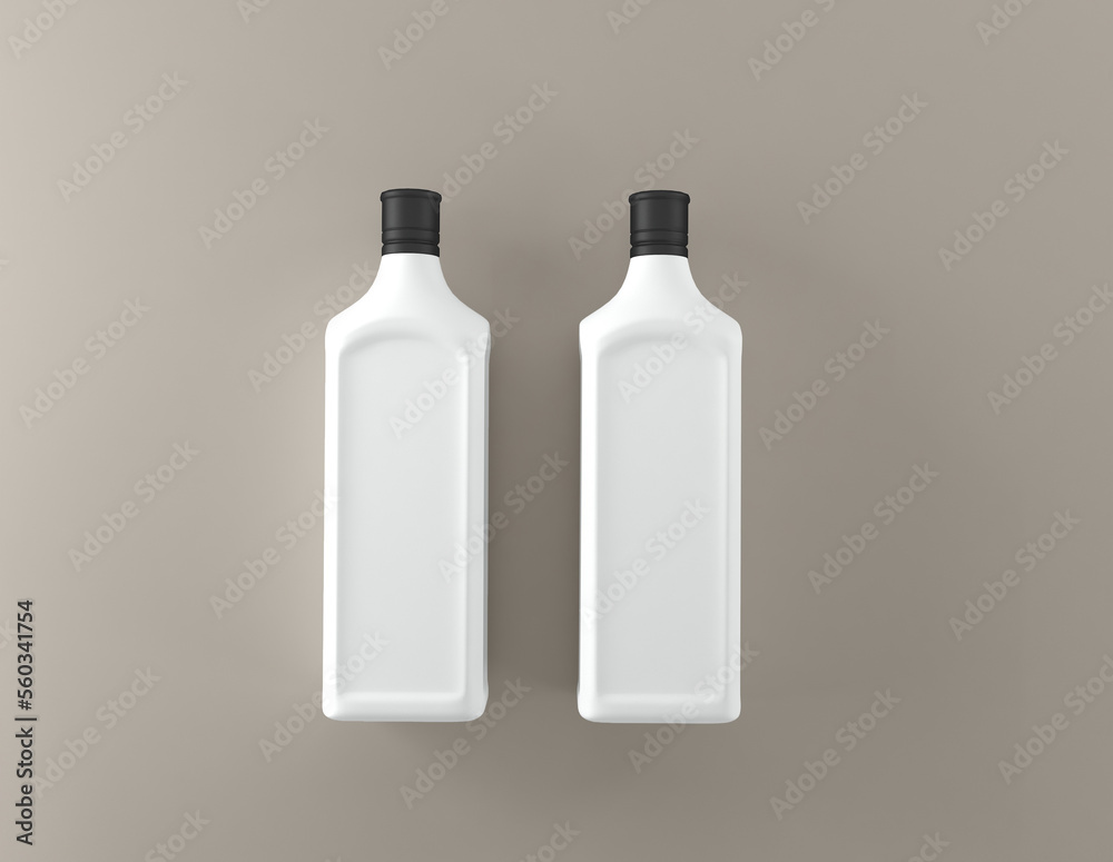 3D Rendered Bottles Mockup Template