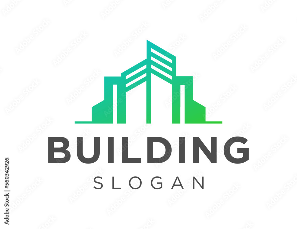 Logo about Building on white background. created using the CorelDraw application.