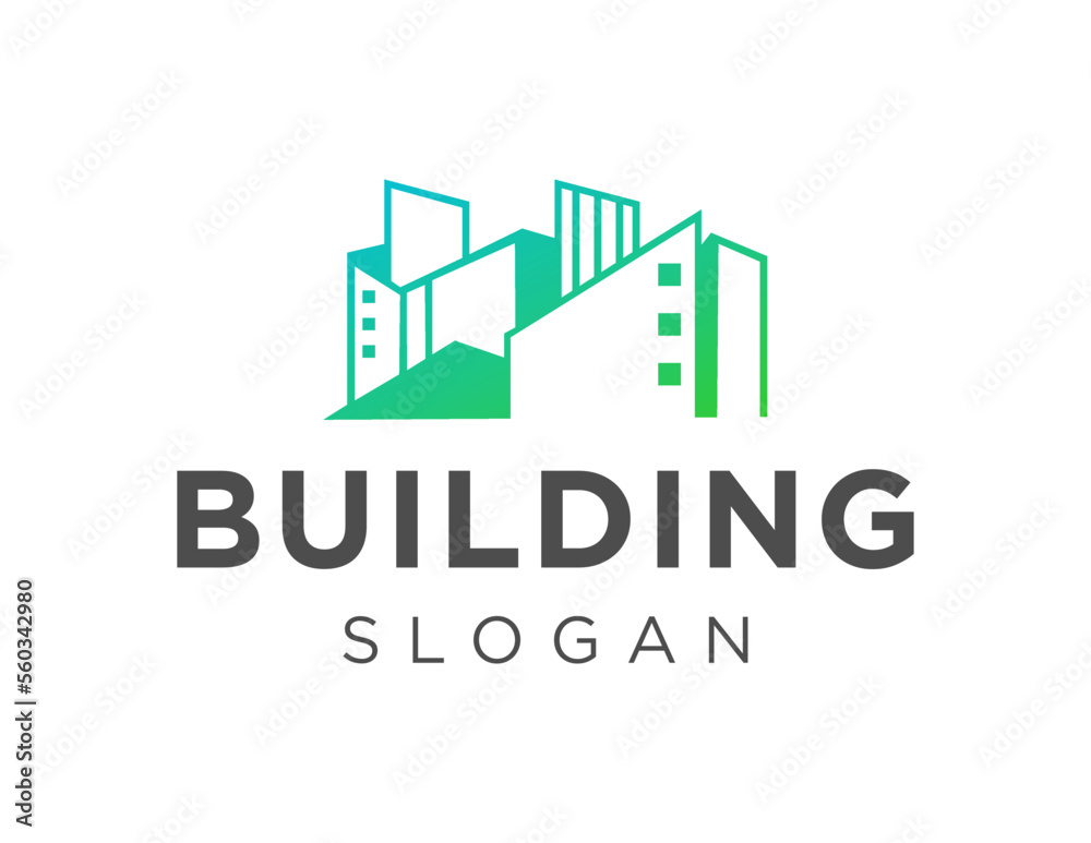 Logo about Building on white background. created using the CorelDraw application.