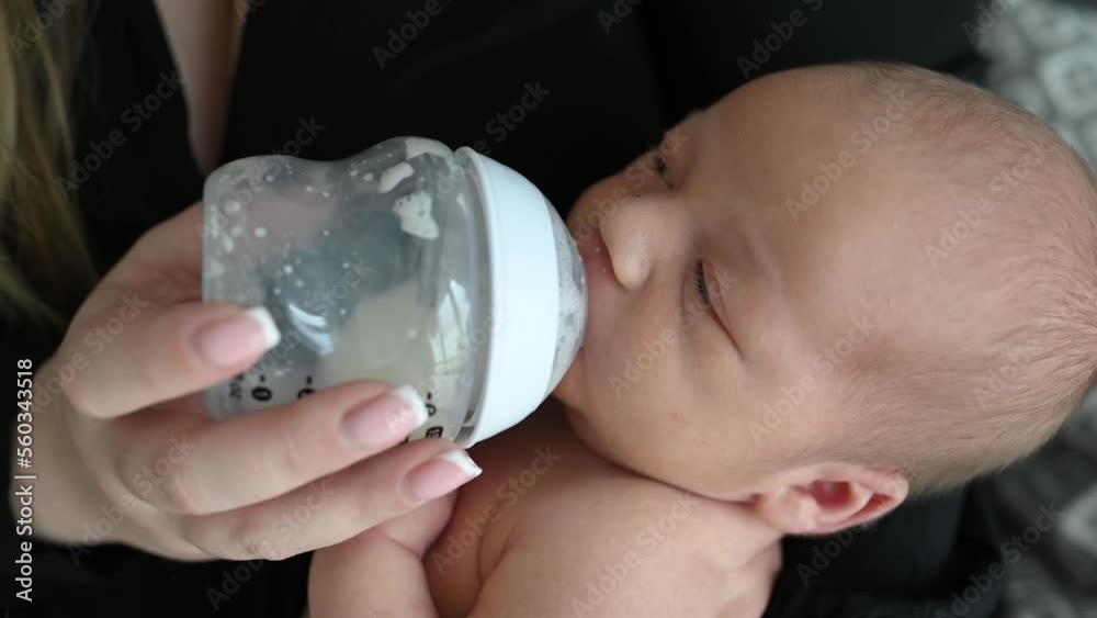 Newborn baby eating Newborn baby eating