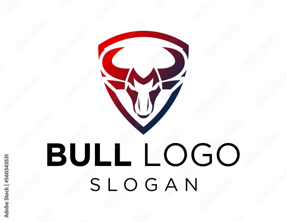 Logo about Bull on white background. created using the CorelDraw application.