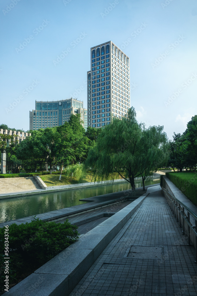 Fototapeta premium Modern Urban Architectural Landscape of Suzhou, China