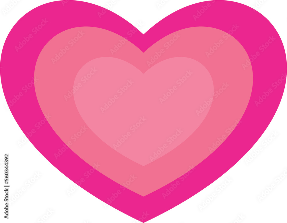 pink heart layer love valentine's day icon 2023011157