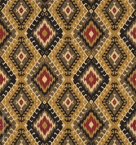 Ikat Seamless Background Pattern  digital printing textile illustration