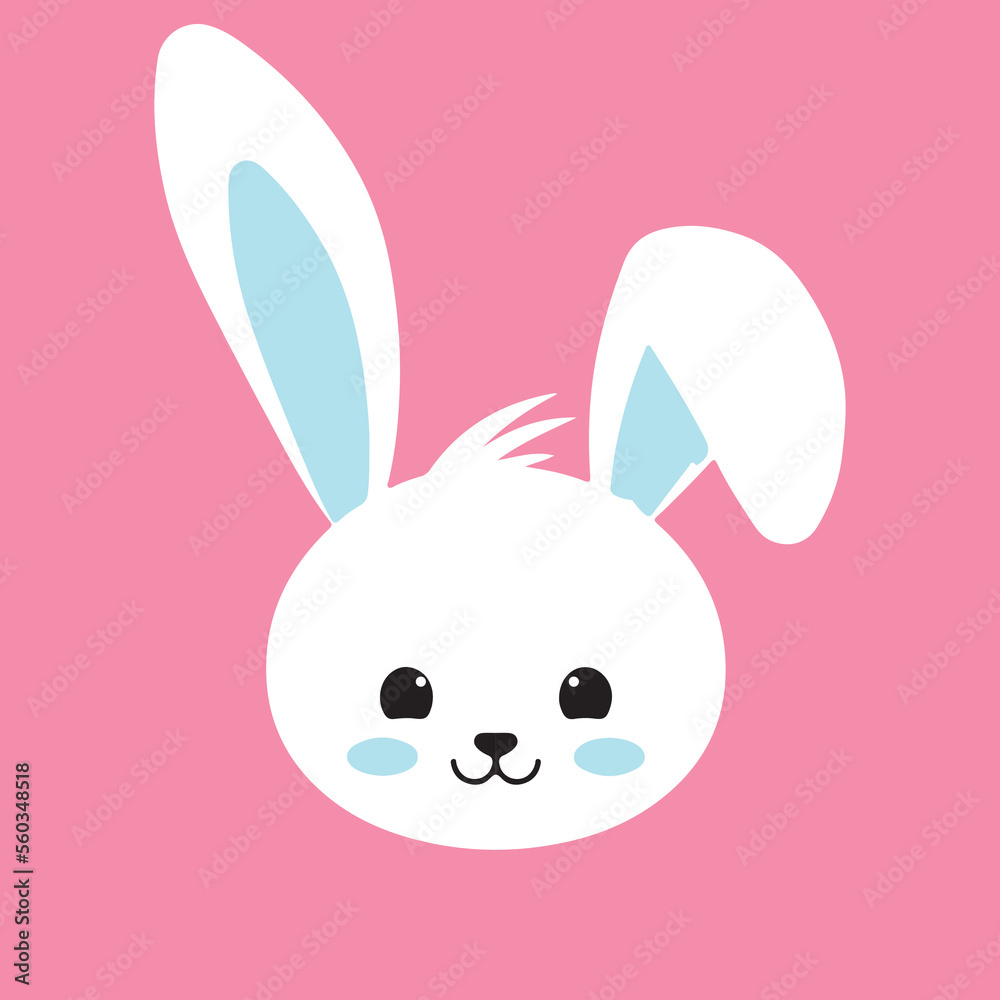 Easter bunny set in simple one line style. Rabbit icon. Black and white minimal concept vector illustration., Easter bunny in a color background vector illustration Easter bunny set in simple one line style. Rabbit icon. Black and white minimal concept vector illustration., Easter bunny in a color background vector illustration