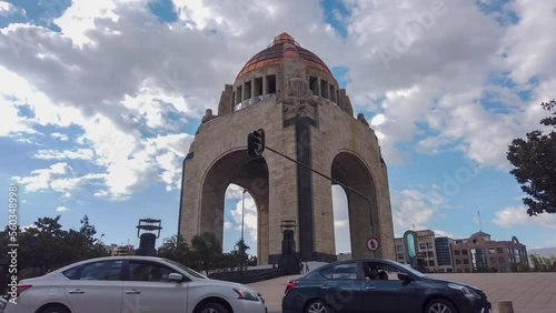 TIMELAPSE OF THE MONUMENT OF THE REVOLUTION IN MEXICO CITY photo