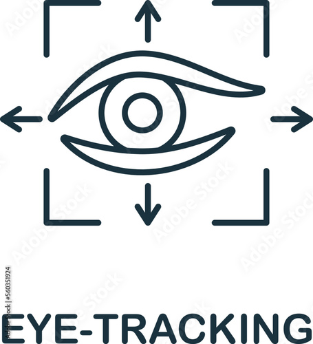 Eye-Tracking icon. Monochrome simple Neuromarketing icon for templates, web design and infographics