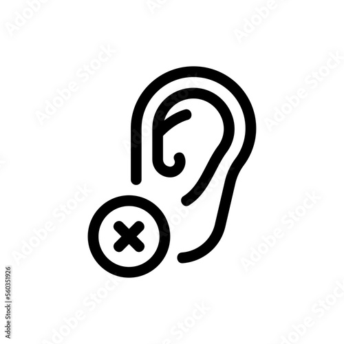 deafness line icon