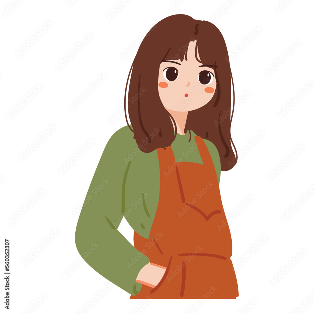 hand drawing cartoon girl. cute girl drawing for profile picture hand drawing cartoon girl. cute girl drawing for profile picture
