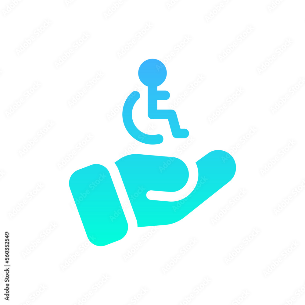 disabled flat gradient icon