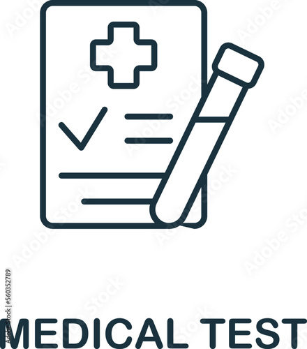 Medical Test icon. Monochrome simple New Normality icon for templates, web design and infographics
