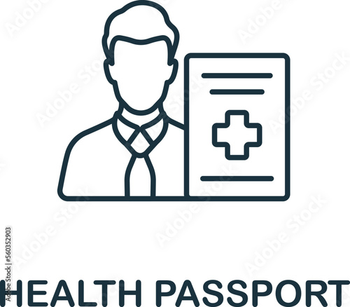 Health Passport icon. Monochrome simple New Normality icon for templates, web design and infographics