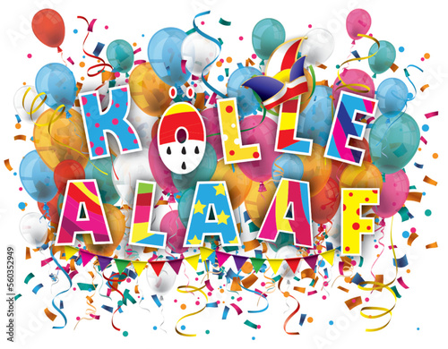 Kölle Alaaf Cover mit Luftballons und Konfetti
