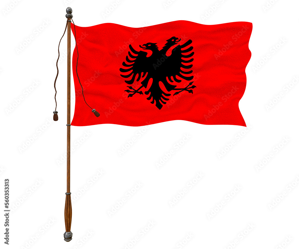 National flag of Albania. Background with flag of Albania National flag of Albania. Background with flag of Albania