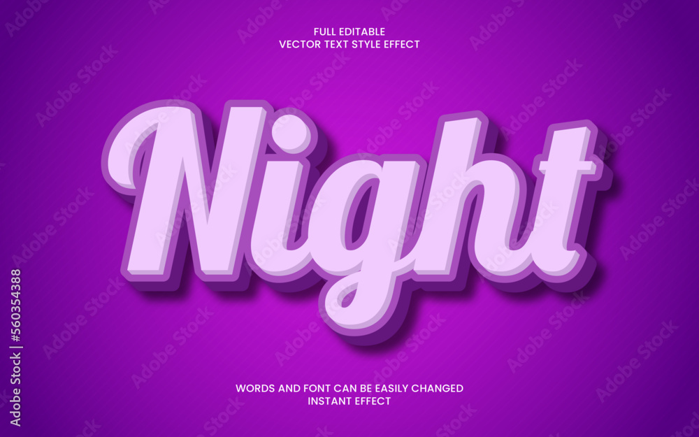Night Text Effect