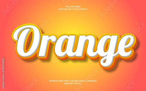 Orange Text Effect