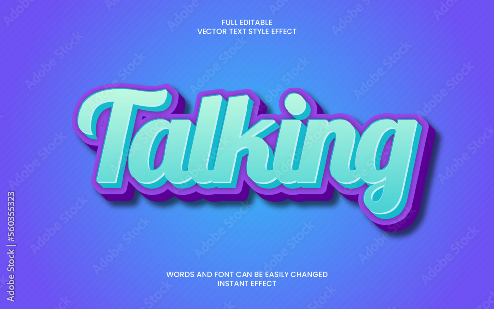 Obraz premium Talking Text Effect