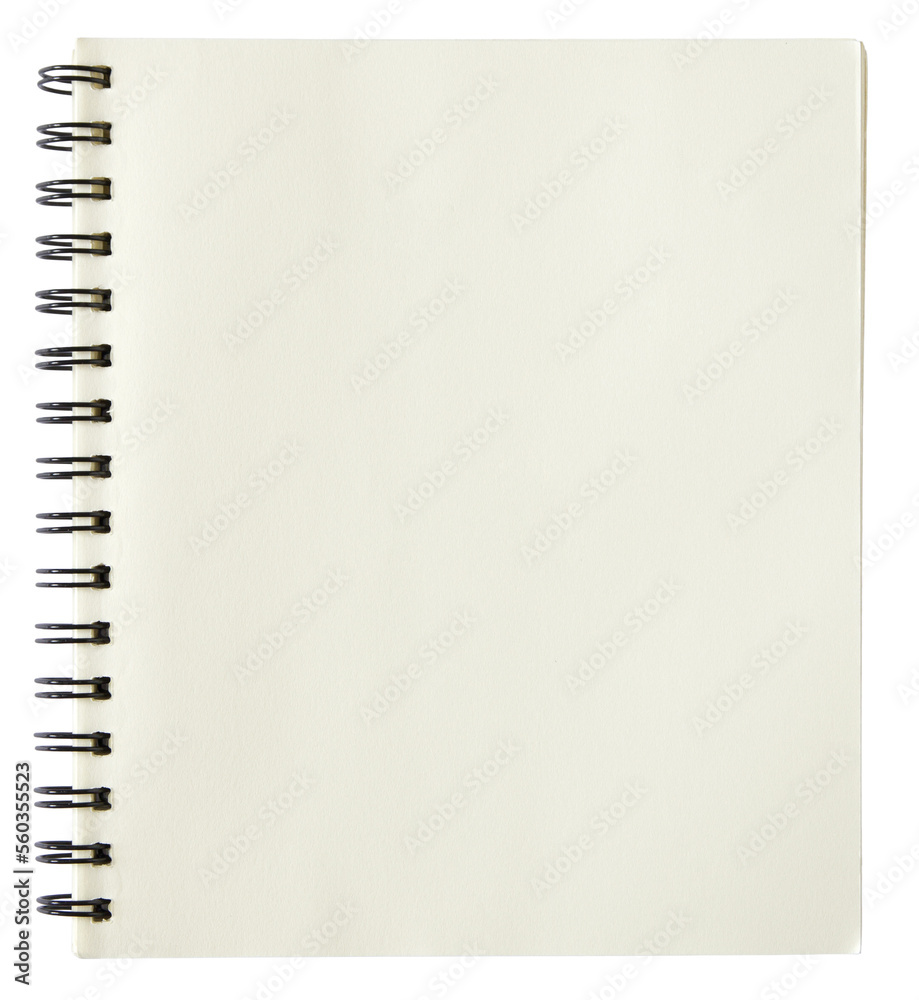 blank spiral notebook isolated with clipping path for mockup blank spiral notebook isolated with clipping path for mockup