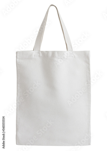 white fabric bag isolated with clipping path for mockup