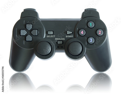 game controller isolated with reflect floor for mockup