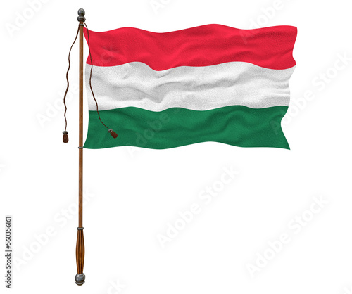 National flag of Hungary. Background with flag of Hungary