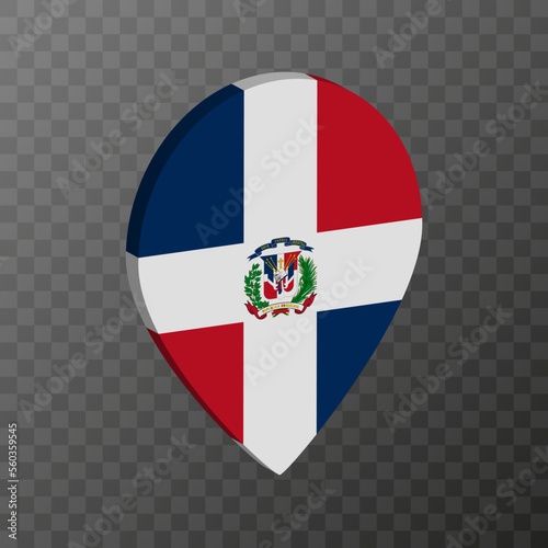 Free Download Map pointer with Dominican Republic flag. Vector illustration. - GFXLoad