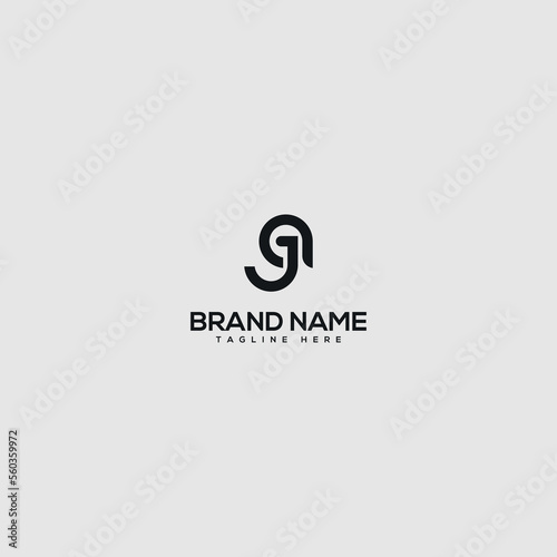 Creative minimal JA AJ letter business logo initial based Monogram icon vector photo