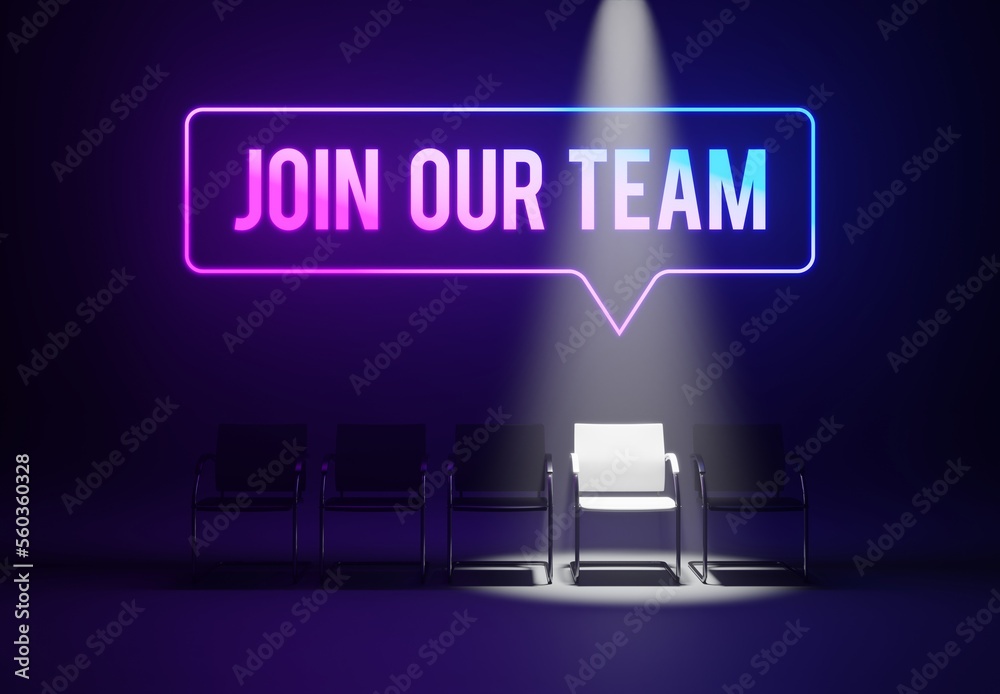 Join Our Team Text Blue And Purple Colors He Are Hiring Message Light show-your-6-year-age-gap-16-vs-21