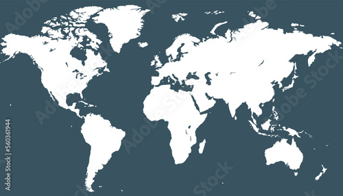 World map. Silhouette map. Color vector modern map 