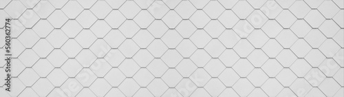 White seamless geometric rhombus diamond hexagon 3d tiles wall texture backgr...