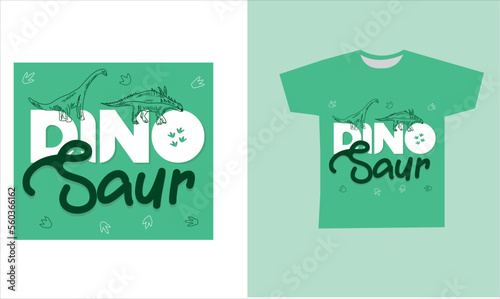dinosaur skeleton t-shirt desing. vector illustration. Printable t-shirt design for dinosaur