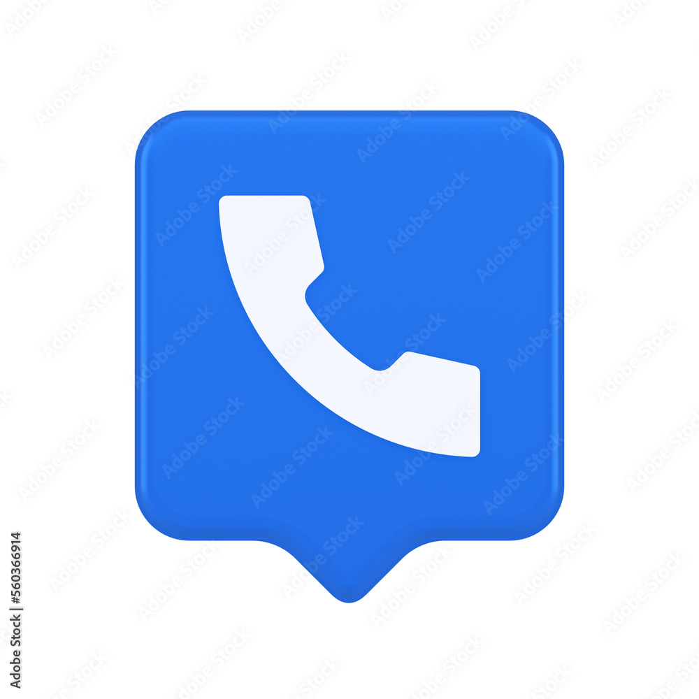Helpline hotline call center phone handset squared button 3d realistic speech bubble icon Helpline hotline call center phone handset squared button 3d realistic speech bubble icon