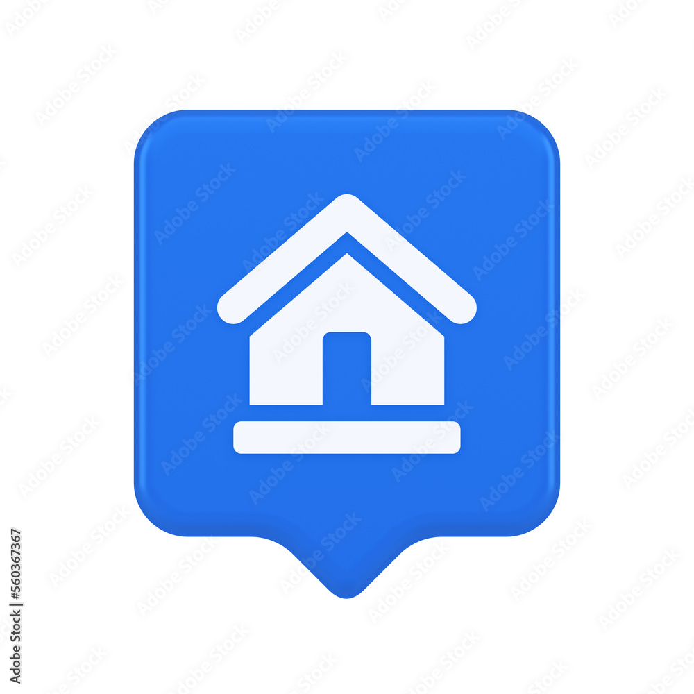 Homepage main page cyberspace address button web interface menu emblem 3d realistic speech bubble icon Homepage main page cyberspace address button web interface menu emblem 3d realistic speech bubble icon