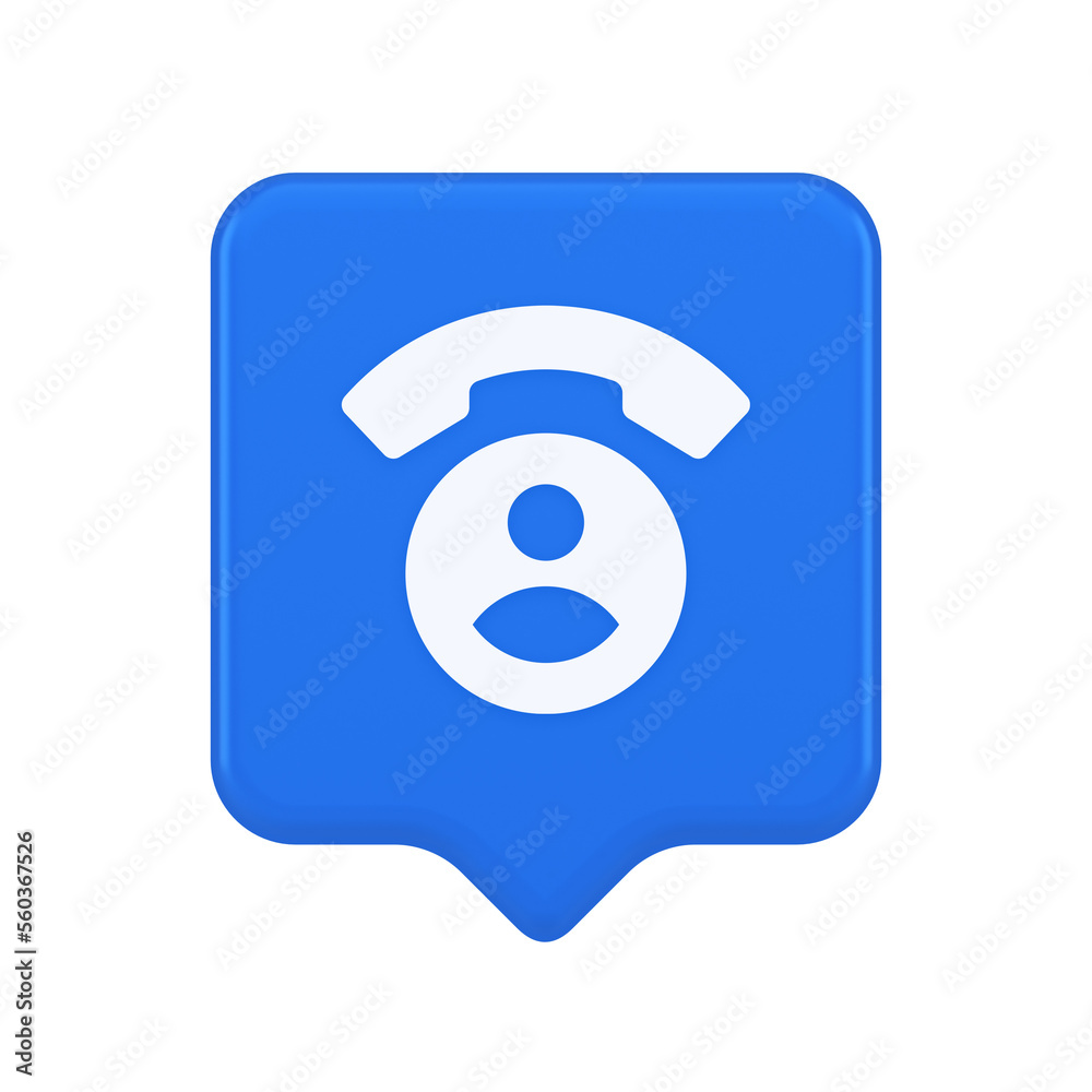 Contact phone call voice communication button dialog assistance helpline consulting 3d speech bubble icon Contact phone call voice communication button dialog assistance helpline consulting 3d speech bubble icon