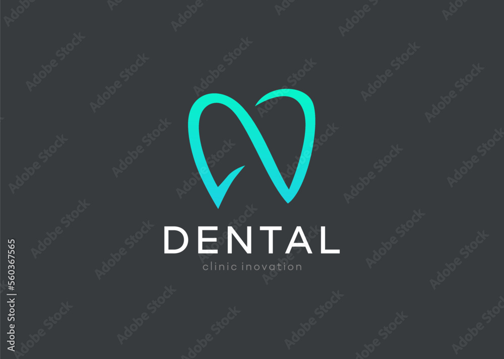 dental letter N logo modern abstract design concept | vector graphic ...