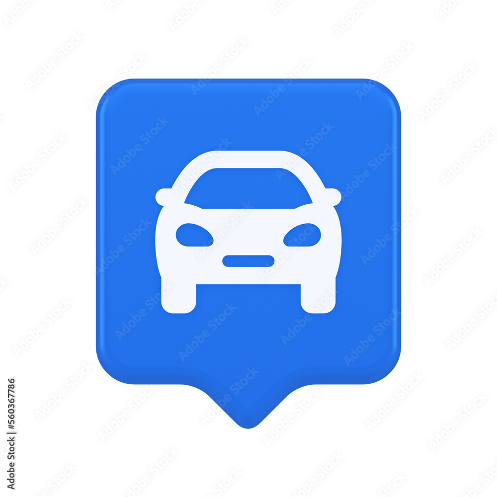 Car automobile button urban travel traffic transportation drive rent repair 3d realistic speech bubble icon Car automobile button urban travel traffic transportation drive rent repair 3d realistic speech bubble icon