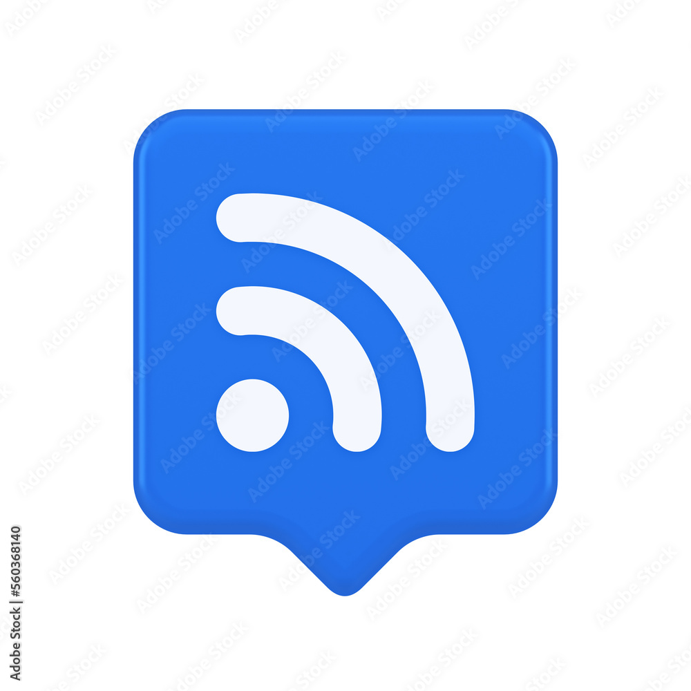Wifi available access button wireless internet connection signal 3d realistic speech bubble icon Wifi available access button wireless internet connection signal 3d realistic speech bubble icon