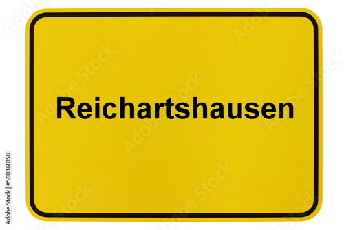 Illustration eines Ortsschildes der Gemeinde Reichartshausen in Baden-Württemberg photo