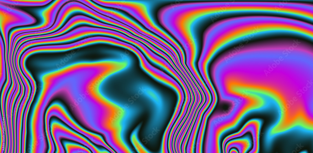 Obraz premium Neon holographic background with rainbow strains and leaks. Lomography effect.