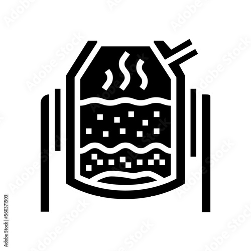 basic oxygen furnace steel production glyph icon vector. basic oxygen furnace steel production sign. isolated symbol illustration