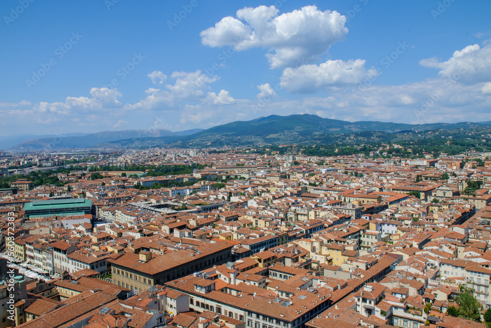 Obraz premium Aerial View of Florence, Captured from Duomo