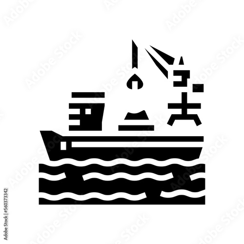 unloading steel production glyph icon vector. unloading steel production sign. isolated symbol illustration