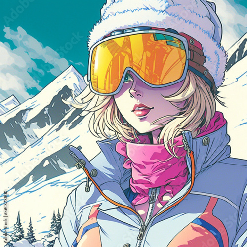 Super fashionista on a ski vacation