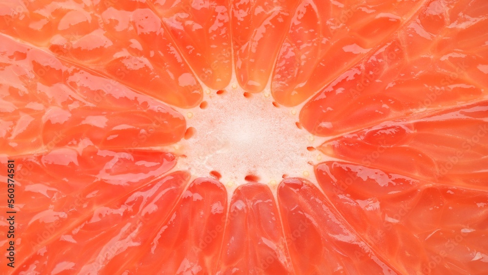 Macro fresh juicy slices of red grapefruit Macro fresh juicy slices of red grapefruit