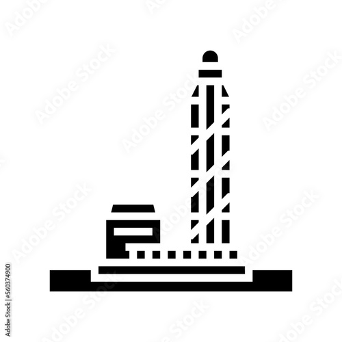 core drilling steel production glyph icon vector. core drilling steel production sign. isolated symbol illustration