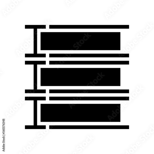 section steel production glyph icon vector. section steel production sign. isolated symbol illustration