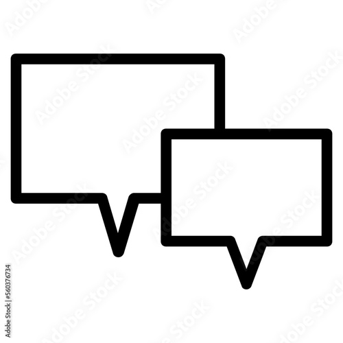 speech bubble line icon